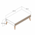 HANAH HOME Milan Walnut White