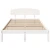 vidaXL posteljni okvir z naslonom bela 140x190 cm trd les bor