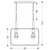 Luster na sajli FRAME 2xE27/60W/230V beli