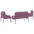 Setovi sofa 3 pcs Ljubičasta 115 x 56 x 80 cm Šperploča