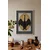 WallXpert uramljena slika 115216, The Black Swan Hilme af Klint, crni labud u zlatnom ovalu, 30 x 40 cm, beli ram
