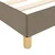 Vidaxl Posteljni okvir brez vzmetnice taupe 160x200 cm blago