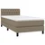 Vidaxl Box spring postelja z vzmetnico taupe 90x190 cm blago