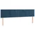 Vidaxl Box spring postelja z vzmetnico temno modra 180x200 cm žamet