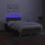 Vidaxl Box spring postelja z vzmetnico LED tem. rjava 120x200 cm blago