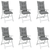 vidaXL Jastuci za vrtne stolice 6 kom sivi 120 x 50 x 7 cm od tkanine