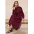 Trendyol Modest Ženska haljina Tctss26Eb00005, Bordo