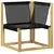 Set vanjskih sofa s jastukom 7 pcs Bijela i crna