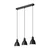 Brilagi - LED luster na sajli RIDDY 3xE27/60W/230V crna