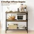 HOMCOM HOMCOM kuhinjski regal iverna plošča, jeklo 100D x 50Š x 90V cm rustikalno rjava, (5000242503)