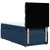 Vidaxl Box spring postelja z vzmetnico modra 100x200 cm blago