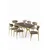 Hanah Home Trpezarijski set, 7 komada, Bež