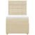 Vidaxl Box spring postelja z vzmetnico krem 90x190 cm blago