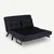 Atelier del Sofa Dvosed na razvlačenje Sando 2 Crni