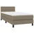 Vidaxl Box spring postelja z vzmetnico LED taupe 90x200 cm blago