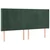 Vidaxl Box spring postelja z vzmetnico LED tem. zelena 200x200cm žamet