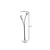 Aberto Design Podna lampa Rose 2 Li, 165 cm, E27, Crna