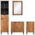 Setovi za kupaonicu 4 pcs Acacia smeđi finiš Čvrsto drvo manga