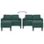 Sofa 2-sjed s ležaljkom u obliku slova L tamnozelena 125 cm