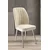 Hanah Home set trpezarijskih stolica Platinum 2 kom, krem tkanina Jerry, hromirane metalne noge