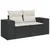 9-dijelni set vrtnih sofa s jastucima crni od poliratana