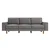 Atelier del Sofa Trosed Sparrow Extra 3, 238x89x87 cm, Tamnosivi
