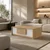 Liven Klub sto Christy, 90x50x35 cm, Belo-smeđi