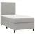 Vidaxl Box spring postelja z vzmetnico svetlo siv 100x200 cm blago
