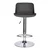 shumee Inge BARSKI STOL črn/krom NASTAVLJIV 60-81 cm