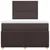Vidaxl Box spring postelja z vzmetnico temno rjava 120x190 cm blago