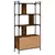 Regal za knjige s vratima boja hrasta 76,5x30x154,5 cm drveni