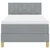 Vidaxl LED Box Spring Postelja Svetlo siva 90 x 190 cm blago