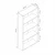 Hanah Home polica za knjige Adel 3 Shelf, 60 cm, bela