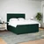 Vidaxl Box spring postelja z vzmetnico temno zelena 200x200 cm žamet