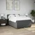 Vidaxl Box spring postelja z vzmetnico temno siva 160x200 cm blago