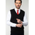 TUDORS Muški prsluk Slim Fit crni