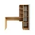 Hanah Home 2073 radni sto s policom 143,2 × 143,2 × 50 cm, atlantski bor / bela