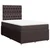Vidaxl Box spring postelja z vzmetnico temno rjava 120x190 cm blago