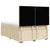 Vidaxl Box spring postelja z vzmetnico krem 160x200 cm blago