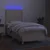 Vidaxl Box spring postelja z vzmetnico LED krem 100x200 cm blago