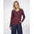 Vila  VIRIL V-NECK L/S  Bordo