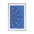 Plakat s paspartujem okrasna Mandala s čipko v modri barvi - 40x60 no frame