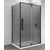 Tuš vrata Copen Absolut Black 90x200 sa pivot vratima i fiksnim staklom (C-02-B6220F)