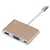 shumee Adapter HUB USB 3.1 tipa C na USB 3.0/VGA/USB-C Gold