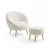 ATELIER DEL SOFA Fotelja i tabure Lida White