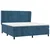 Vidaxl Box spring postelja z vzmetnico temno modra 180x200 cm žamet