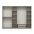 Hanah Home ormar sa reflektujućim staklom Nisa 20620, 270 cm, peščar