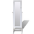 VIDAXL bela samostoječa omarica za nakit z LED svetilko in ogledalom