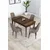 Hanah Home trpezarijski set Kar, sto na razvlačenje i 4 stolice, ploča u dekoru drveta Baroque, kapućino tkanina Babyface