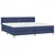 Vidaxl Box spring postelja z vzmetnico modra 200x200 cm blago